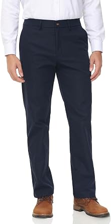 Soojun Mens Classic Fit Wrinkle Resistant Comfort Waist Flex Pant