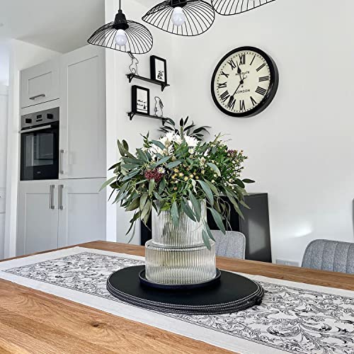 Ribbed Glass Vase, Flower Vase, Fluted Clear Vases for Flowers, Modern Vases for Living Room, Dining Table, Entryway, Shelf, Wedding, Office, Coffee Table, Birthday, 7.5 Inches - Image 4