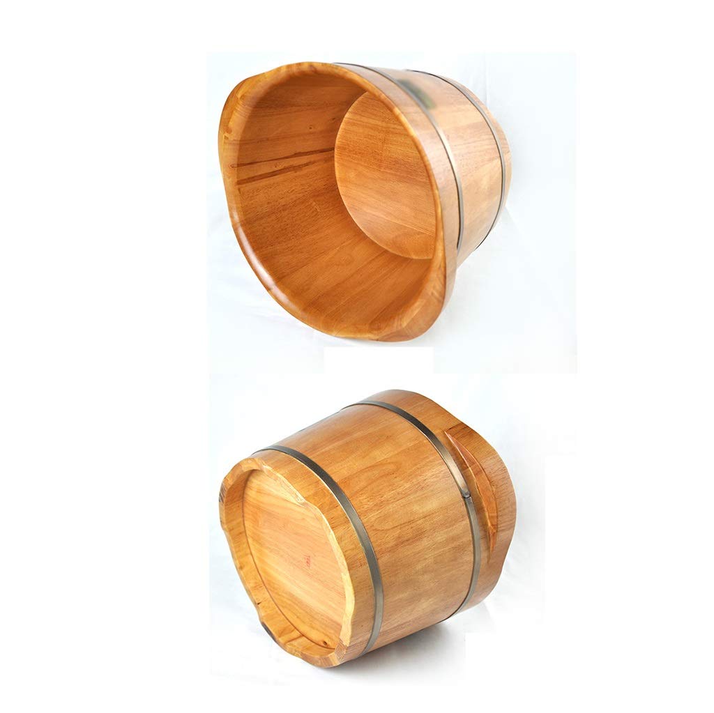 Barile per Piedi,Secchio da Bagno in Legno per Massaggio,Fatto a Mano,Pediluvi Superficie Liscia,Accessori per Il Bagno Anniversario Comfortable Anniversary