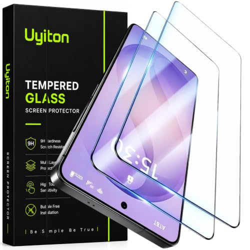Image of Uyiton Tempered Glass Screen Protector Compatible with Samsung Galaxy S26 Ultra (6.9 Inch) | Pack of 2 | 9H Hardness | Military-Grade Protection | HD Clear | Fingerprint Unlock Compatible