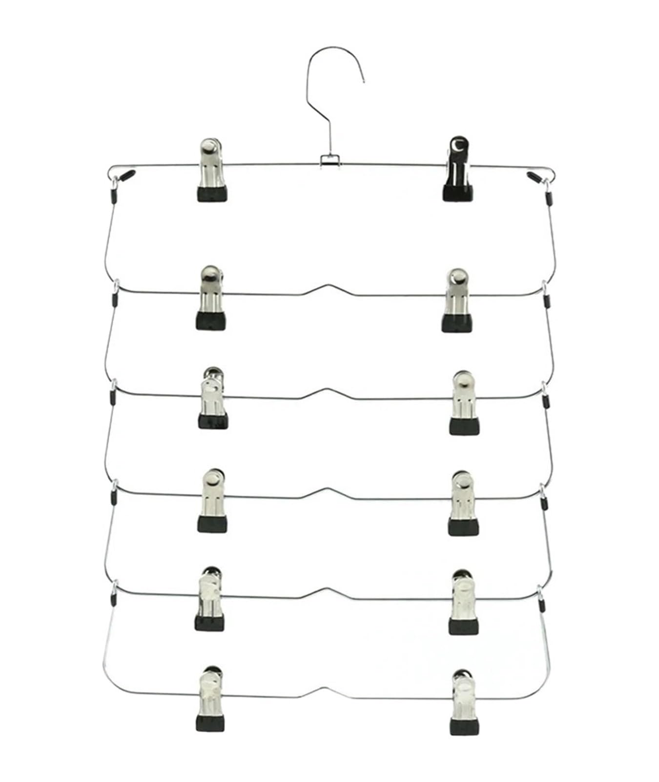 Functional Folding Multi-Layer Pants Rack, Hanger And Wardrobe(BIACK)