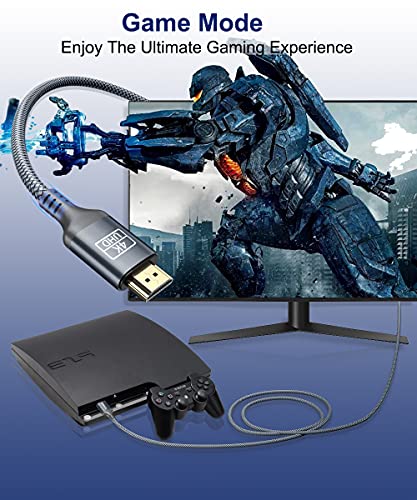 4K HDMI Cable 25ft, AkoaDa Braided HDMI Cable, High Speed HDMI Cables 2.0, Ethernet Function, 4K @ 60Hz, Ultra HD, 2K, 1080P, ARC & CL3 for Laptop, Monitor, PS5, PS4, TV, & More