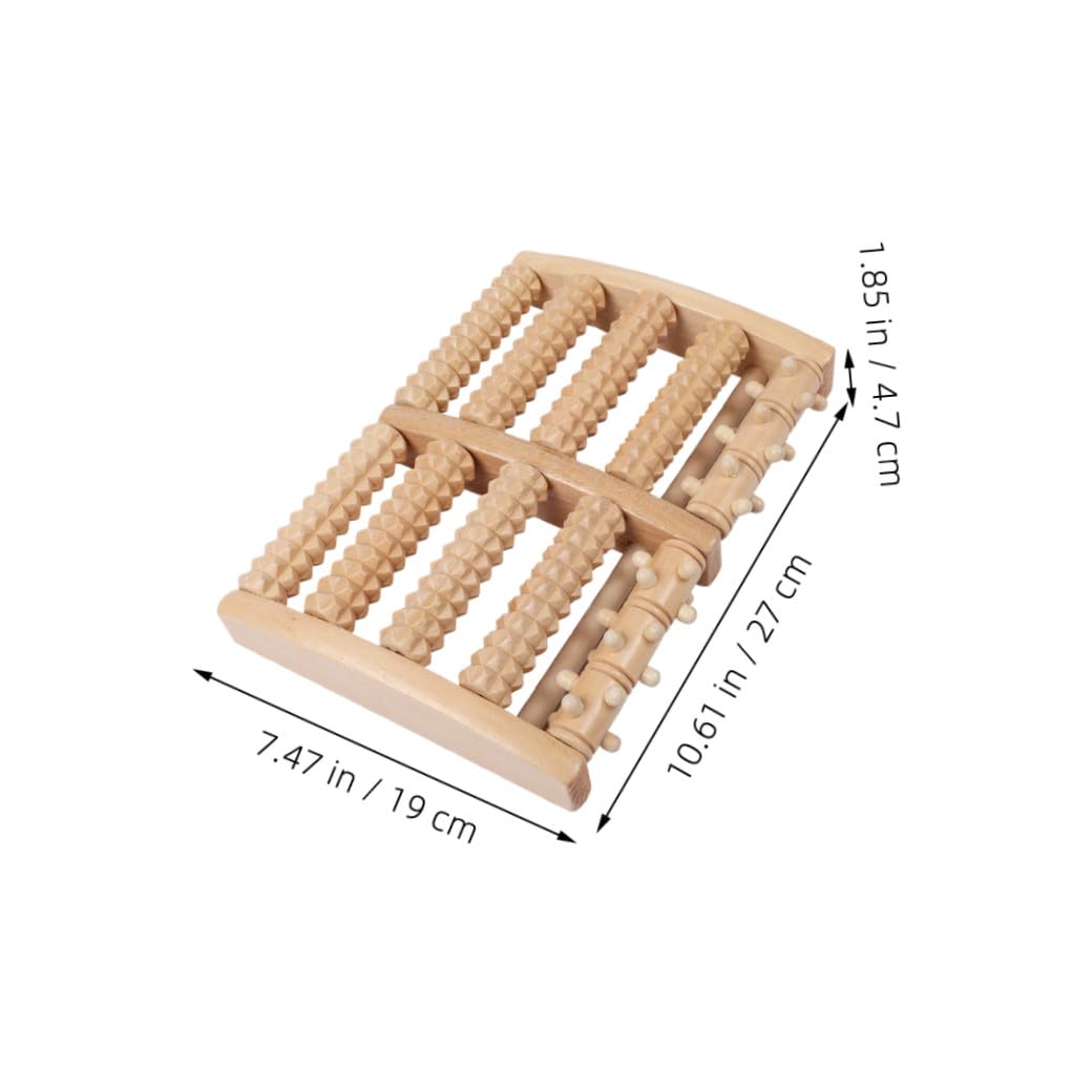 Yardenfun Rodillo de Masaje de Madera para Pies con Diseño de Acupresión Masajeador Manual para Relajación y Pies para y Tensión Hombres y Mujeres