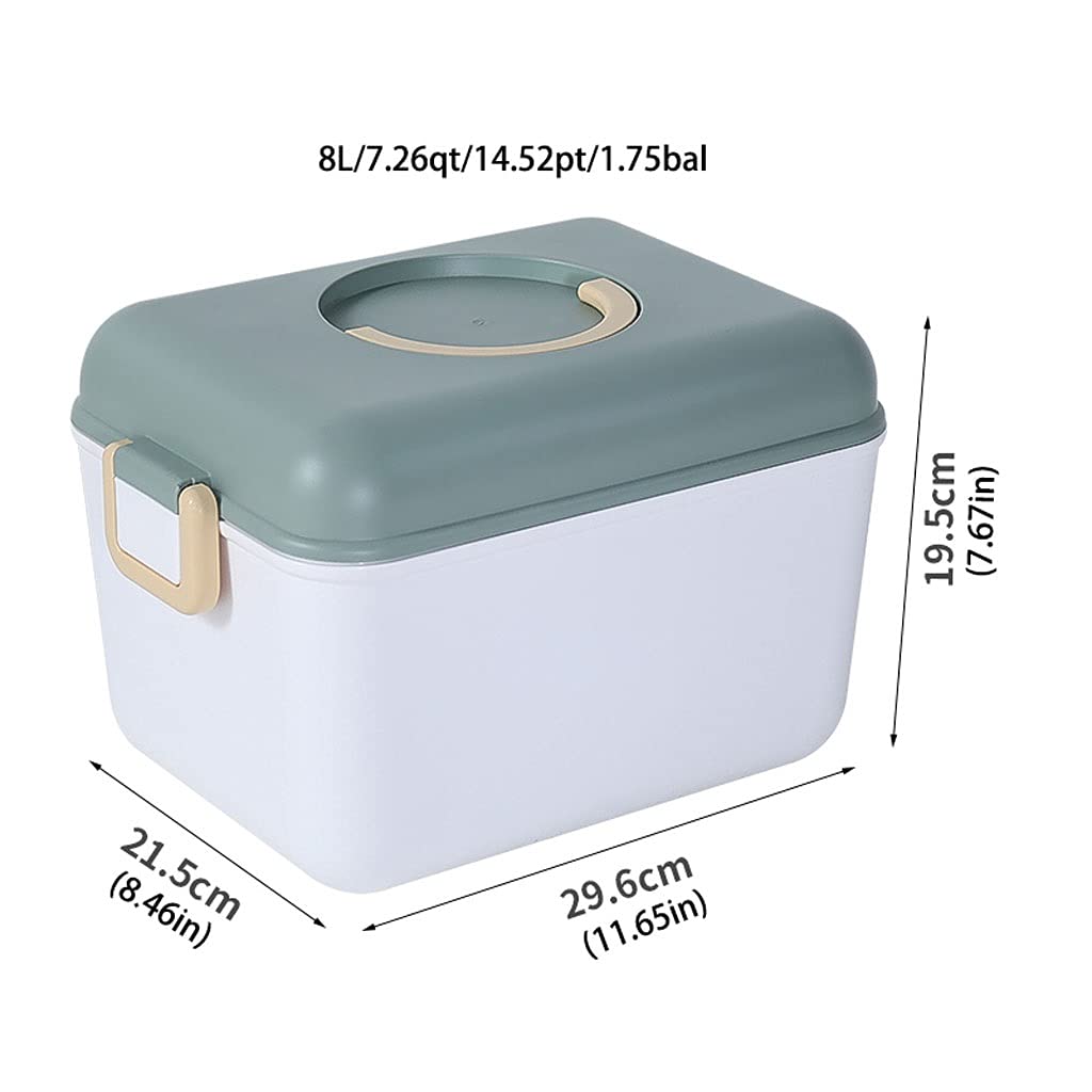 Trousse de Secours/Boîte Médicaments Boîte médicale Boîte de premiers secours Boîte de conteneur en plastique Boîte de rangement portable Boîte de secours de la famille (2 pcs) Boîte de Médecine Famil