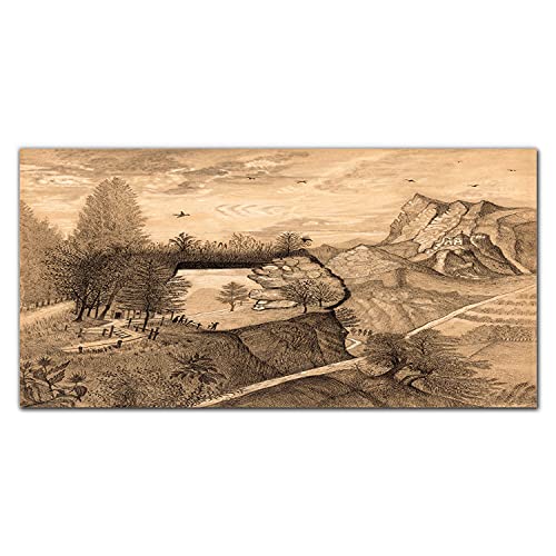 Dessin d'arbres de forêt sur verre pour agrandir une pièce