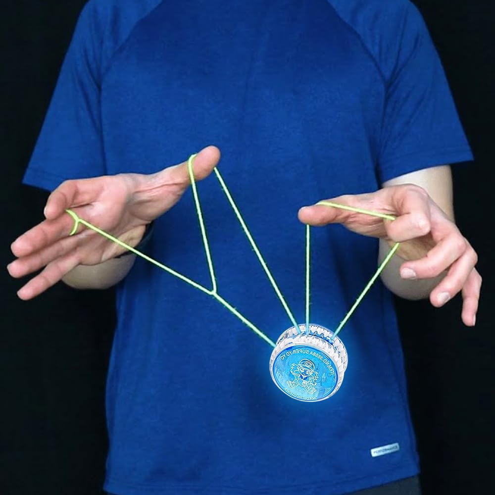 15 pièces Jouets Yoyo LED, Yo-Yo Réactif en Plastique, Yoyo de Lumière LED, Yoyo Professionnel, pour Débutant Faveurs de Fête d'anniversaire
