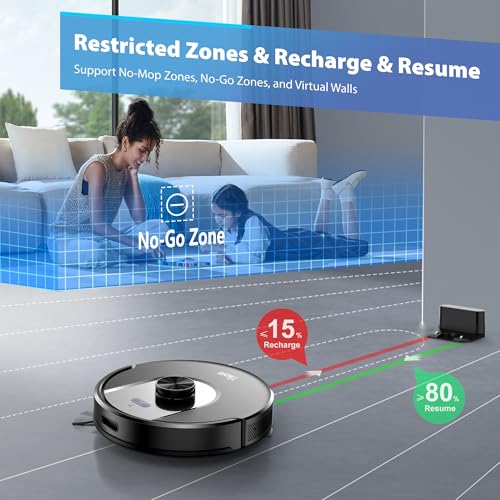 Robot Vacuum and Mop Combo with Self-Empty Base
