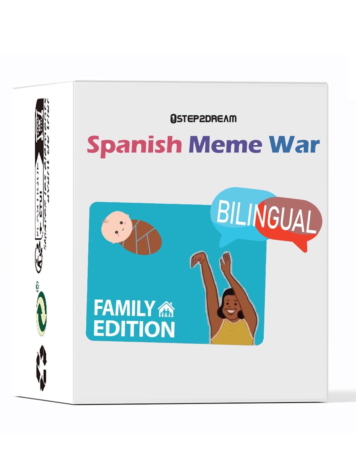 1step2dream Spanish English Meme War Card Game Party Game Funny Cards Family Board Games | Bilingual