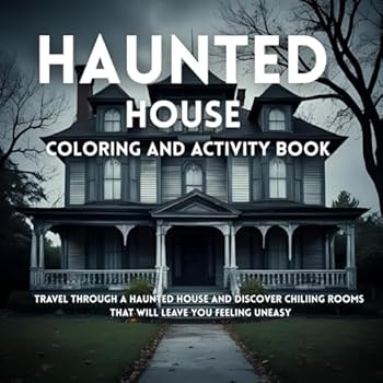 Paperback HAUNTED HOUSE coloring and activity book