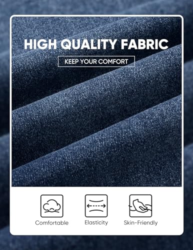 JMIERR Men's Jeans Regular Fit Straight Stretch Classic Casual Denim Pants2