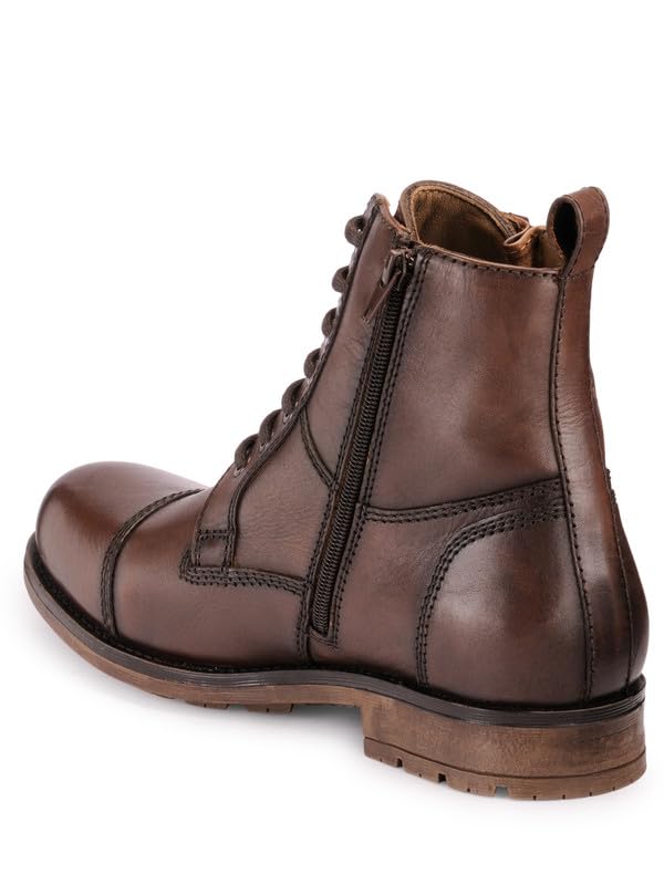 Image of TEAKWOOD LEATHERS Men Chelsea Mid Top Boots Perfect for Casual, Parties & Special Occasions Comfort, Durable Genuine Leather Boot Shoes | SH MJ 31 P