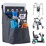 High Road Compact Walker Bag, Wheelchair Side Pack and Scooter Pouch with Easy Access Pockets and Adjustable Straps for Adult Daily Living Needs (Black)