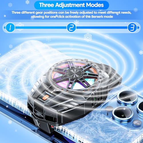 Image of Sounce Smart Magnetic Mobile Cooling Pad Instant Phone Cooler with LED Temperature Monitor Advanced Semiconductor Chip Compatible with iPhone & Android (Black, 7.9 CM)