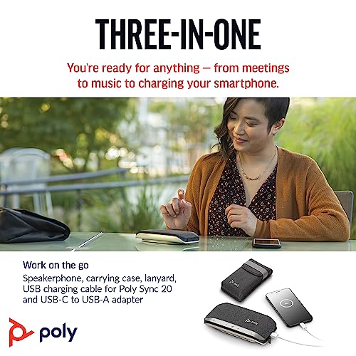 Enceinte Poly Sync 20 USB-C portable pour télétravail sur Teams - 4