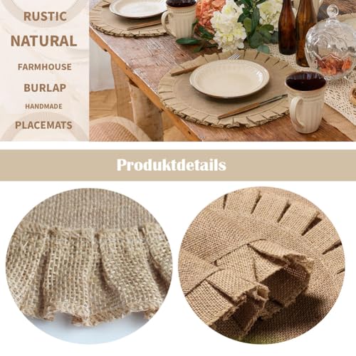 Set de table en lin tissé de qualité supérieure 38 cm style bohème
