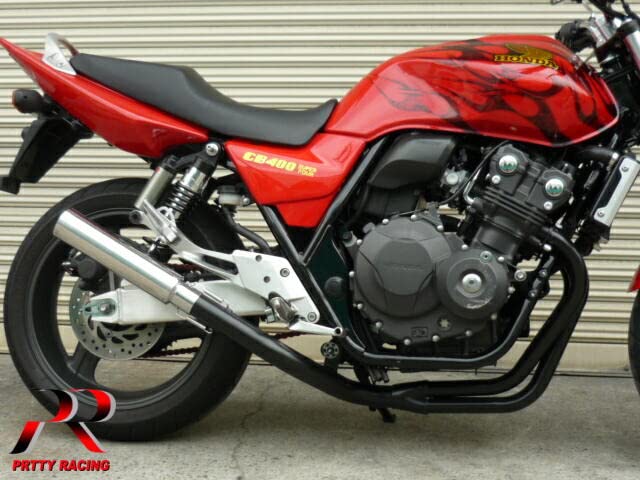 Pretty Racing ステンレスマフラー　CB400SF Amazon | PRETTY RACING製 CB400SF REVO 4-1管 50.8π ステンレス
