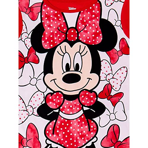 Disney Little Girls Minnie Mouse 2 Piece Pajamas Sleep Set (4-5) Red3