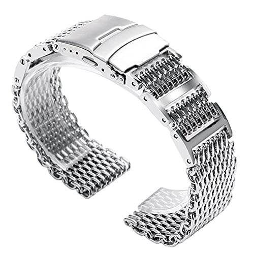 Sangle montre acier inoxydable argent pour remplacer bracelet usé
