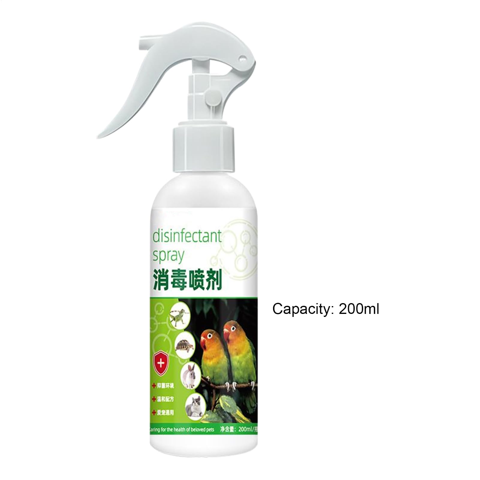 Haustier-Deodorierer, 200 ml, für Papageien, Barsch, erfrischender Nebel, für Papageien, Nymphensittiche, Kätzchen, Welpen, Käfig, Futterstangen, Boden, Urin, Urin, Urin, Haustierbereiche