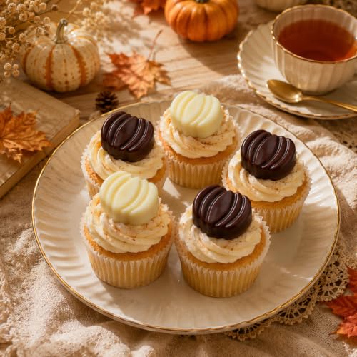 Image of HKNMTT 2Pcs Pumpkin Silicone Molds 24-Cavity Halloween Fall Chololate Molds