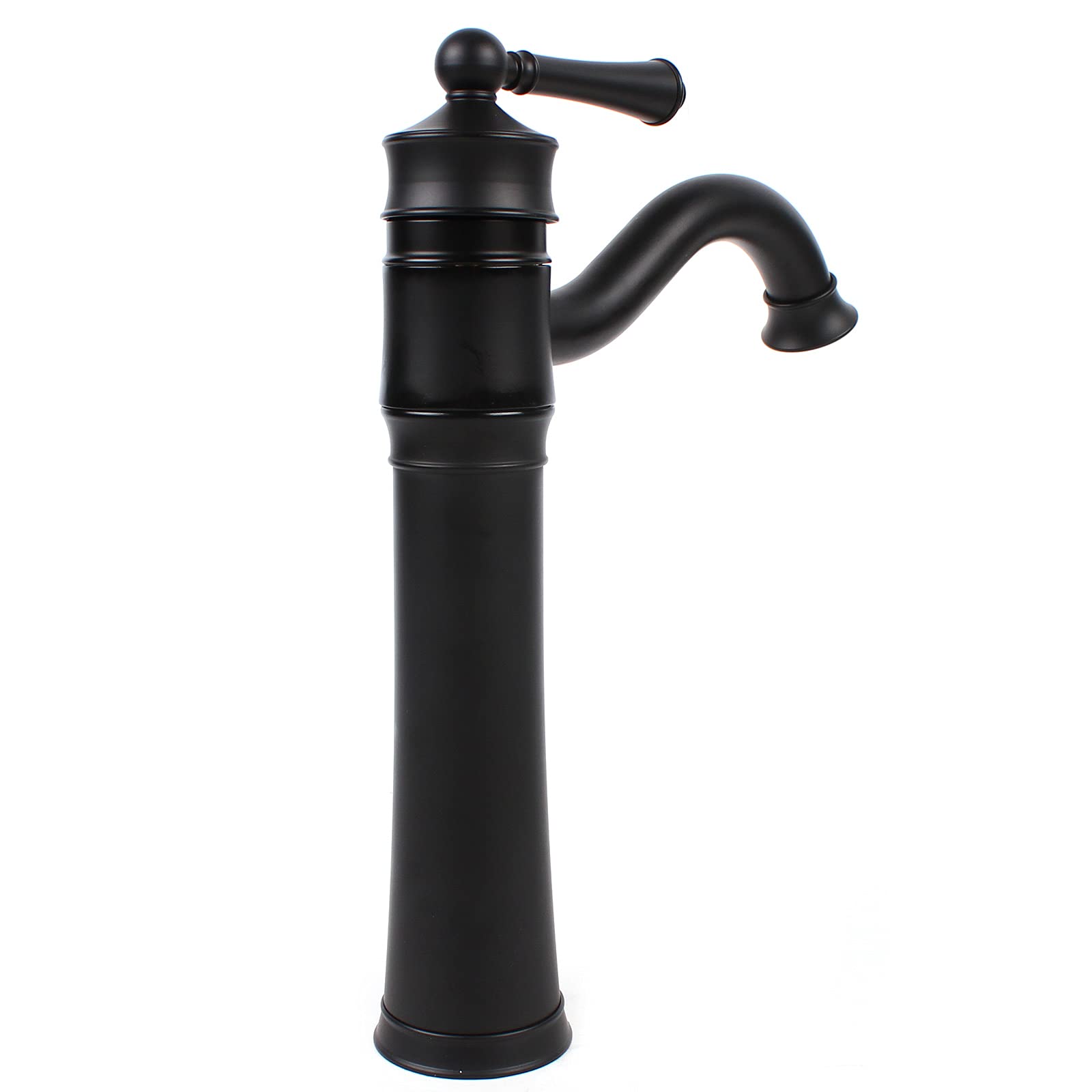 Grifo de cocina, grifo clásico de caño alto, grifo de cobre, grifo monomando para baño, color negro
