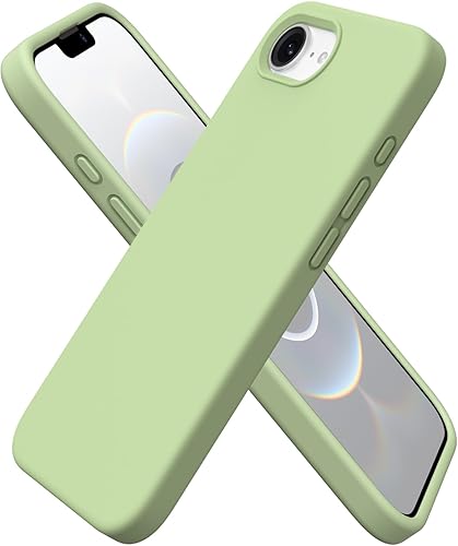 Miniatura 16 de ORNARTO Funda compatible con iPhone 16e de 6.1 pulgadas (2025), silicona líquida de 3 capas cubierta completa de goma de gel suave, funda protectora