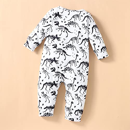 Baby Boys Girls Colorful Flower Animal Print Romper Jumpsuit Outfits Clothes (12M, White) #TOP2