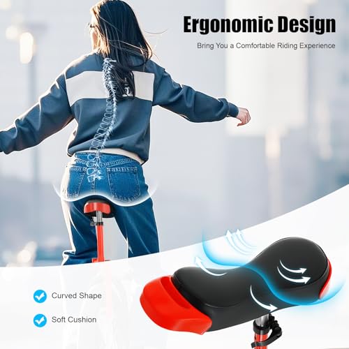 Image of 24 inch Leak proof Tire Wheel Unicycle, Outdoor Adjustable Seat Height Sports Fitness Cycle, Portable Thickened Steel Frame Balance Unicycle with Saddle, For Office Workers, Student