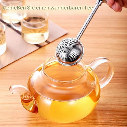Alihoo 2 Stück Teesieb Teefilter 304 Edelstahl Tee-Sieb für die Meisten Tasseteekanne Teefilterhalt Teehalter Gewürzei für Teekannen zu… – Ansicht 5