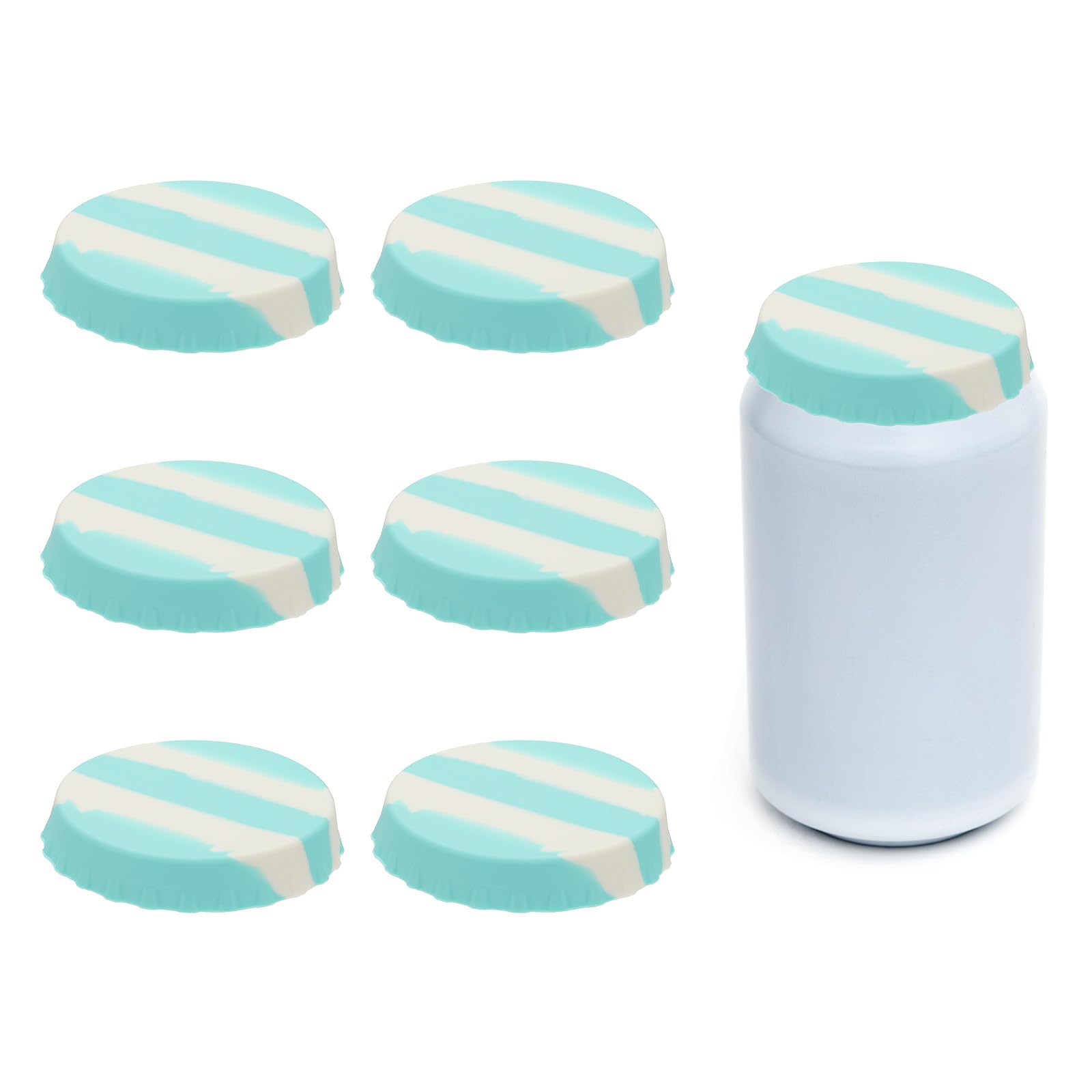 Tapas de silicona para latas de refrescos reutilizables herméticas para botellas de cerveza
