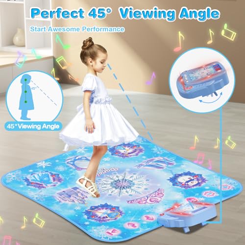 image for Surelect Dance Mat, 2024 8-Button Frozen Dance Pad with Wireless Bluet