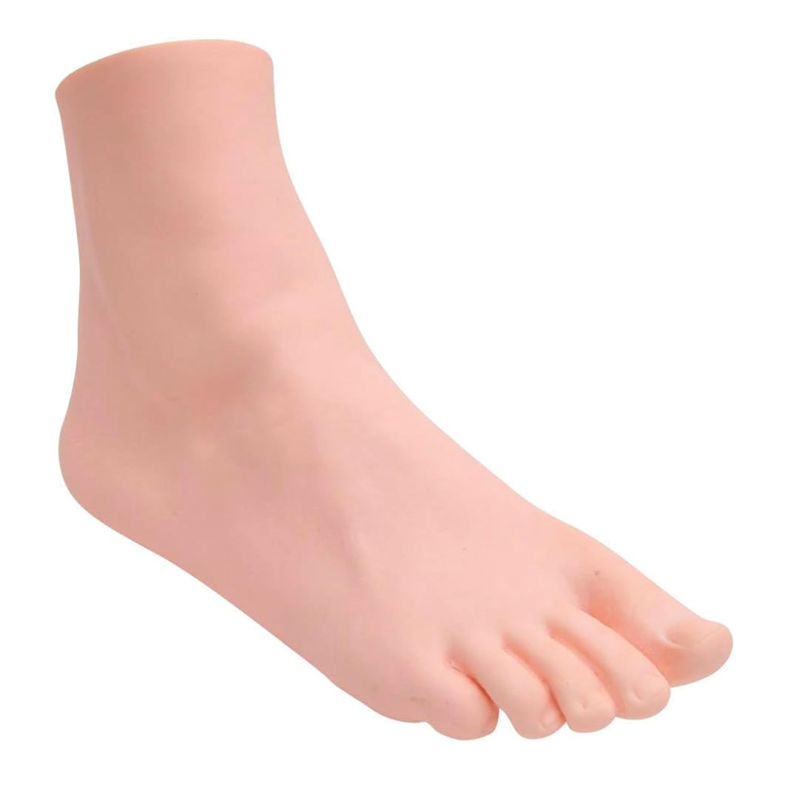 AZIDWERYQ Fake Foot Silicone Practice Foot Lifesize Female Mannequin Foot Model for Painting Teaching Arts Drawing Sketching Jewelry Display -Right Foot, 22.5cm