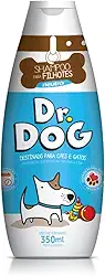Shampoo para Cachorros e Gatos Filhotes Neutro Dr Dog 350ml hipoalergênico peles sensíveis, antialérgico, não irrita os olhos, Cheirinho Bebê