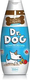 Shampoo para Cachorros e Gatos Filhotes Neutro Dr Dog 350ml hipoalergênico peles sensíveis, antialérgico, não irrita os olhos, Cheirinho Bebê