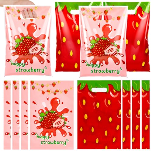 PintreeLand 30PCS Unicorn Party Favor Bags, Plastic Small Goodie Gift Candy Bags with Handle for Birthday Pink Theme Party