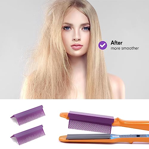 image for SAOROPEB 2 Pcs Combs Accessories Fit Hair Straightening Flat Iron - Ba