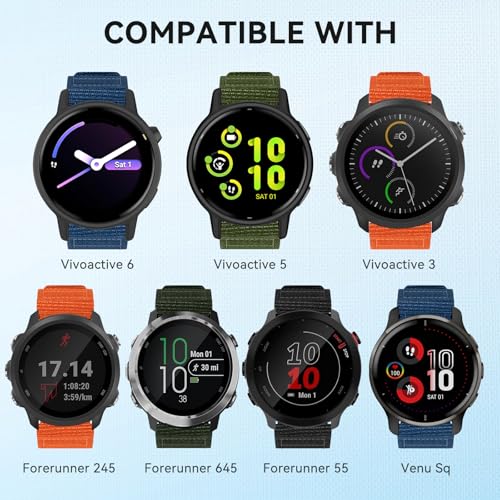 Correa de nylon 20mm para Garmin Vivoactive miniatura 3