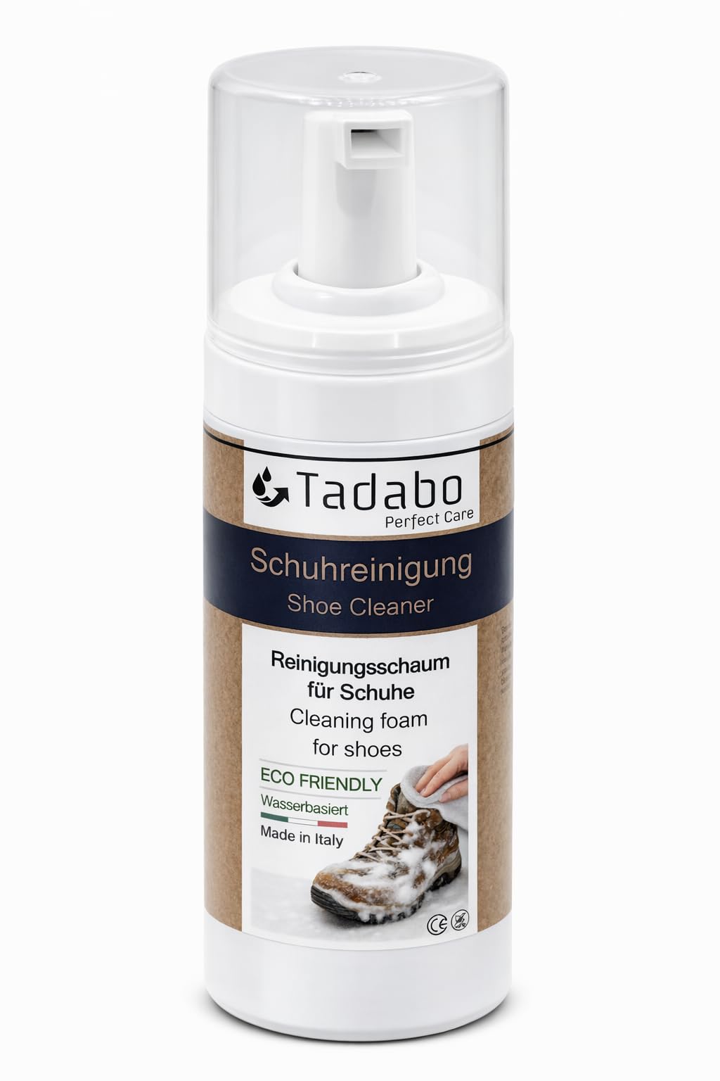 Pulitore per scarpe da 150 ml, pulitore per scarpe da ginnastica, pelle, pelle scamosciata, pelle nabuk, pelle scamosciata e similpelle, pulizia per scarpe da trekking, scarpe da trekking