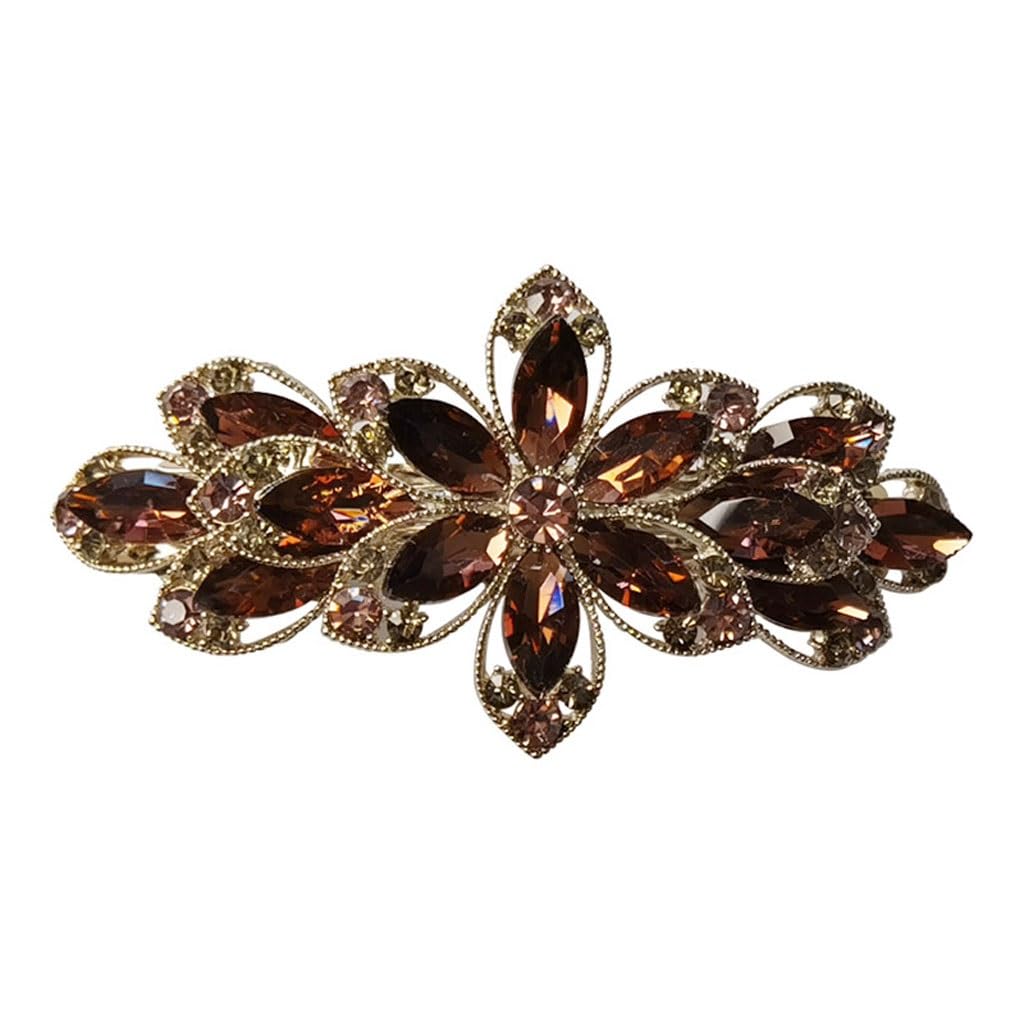 Pinces à cheveux strass anti-glisse avec clips horizontaux haute fixation