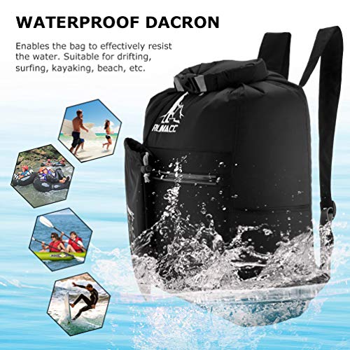 RUNACC Waterproof Dry Bag Backpack 20L Floating Dry Sack with Free Waterproof Phone Case for Beach, Kayaking, Camping, Boating, Swimming, Fishing, Hiking - Thumbnail 5