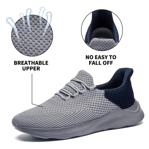 Image of DLWKIPV Mens Running Shoes Tennis Casual Walking Anti Slip Athletic Non Slip Workout Gym Sneakers Comfortable Lightweight Fashion Breathable Mesh