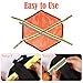 Sinbana 4pcs High Visibility Blaze Reflective Panel, 15.75x15.75in Durable Hexagon Shaped Blaze Orange Reflective Safety Panels with Touch Fastener Strap for Hiking Camping Biking Hunting