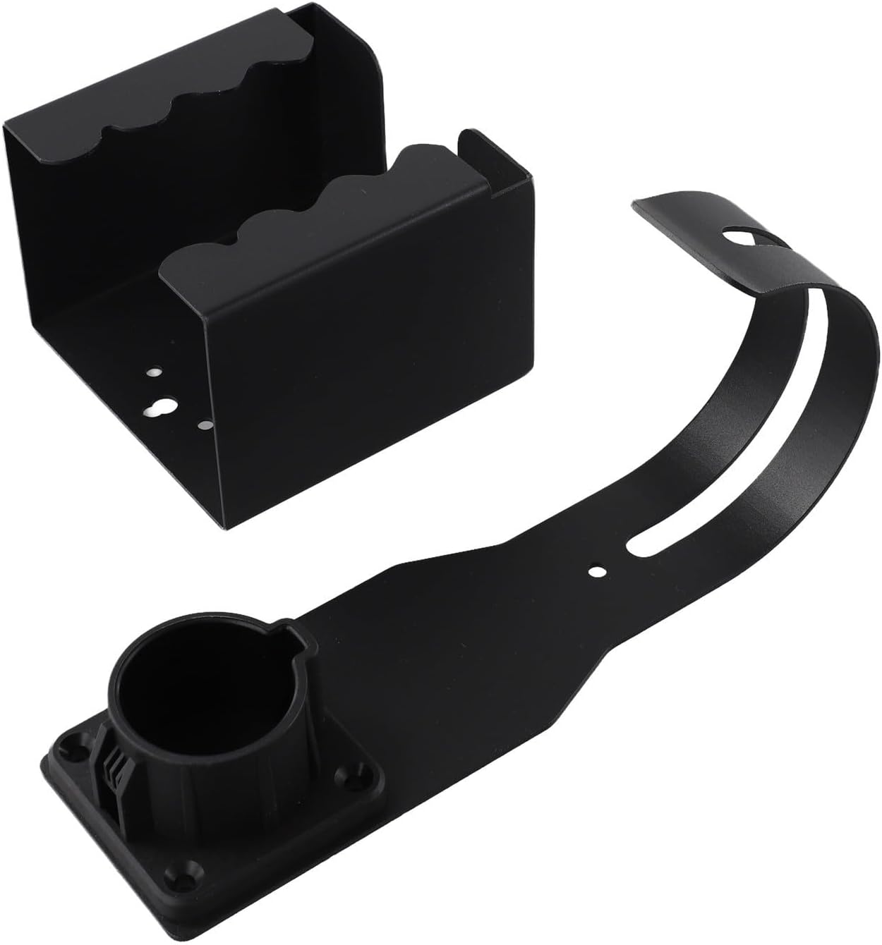 Besttoolifes Wall mounted car charging box holder, EV charger holder for SAE J1772 connector for electric vehicle, providing convenient storage.
