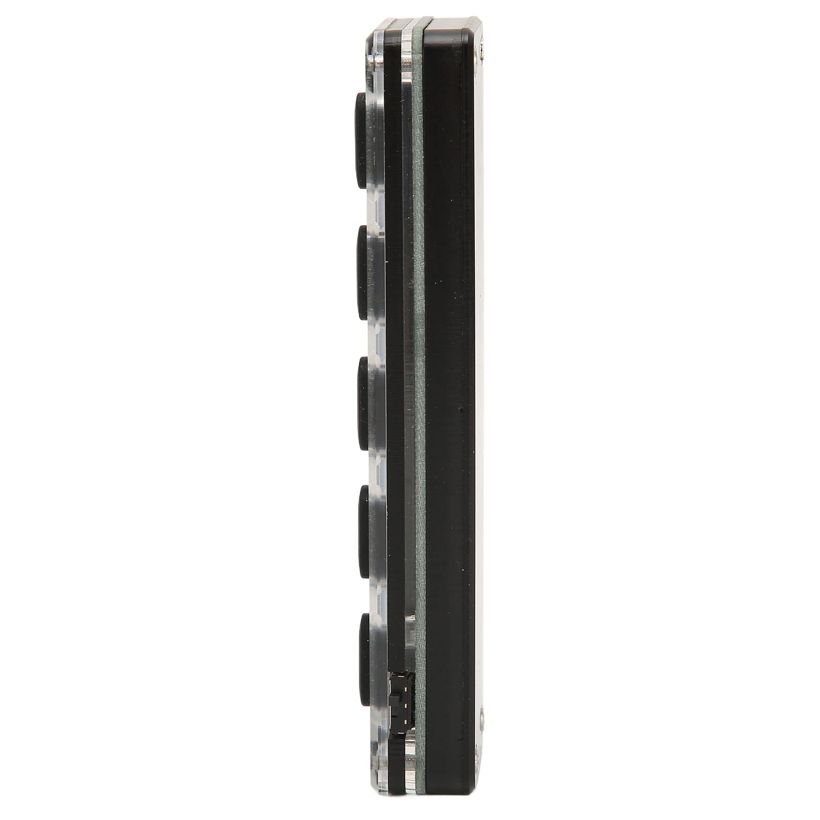 Septpenta Tastiera Meccanica a Una Mano, 5 Tasti Completamente Programmabili, Connessione Wireless Bluetooth Dual Mode, Mini Tastiera Portatile in Silicone per Ufficio, Giochi, Musica, Media(Nero)