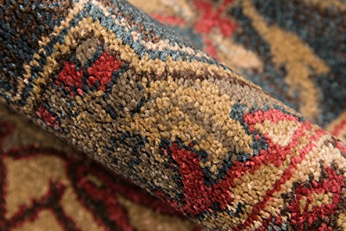 Momeni Rugs Ghazni Collection, Traditional Area Rug, 2' X 3', Navy Blue #TOP4