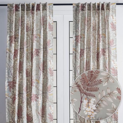 Maison d' Hermine Curtains for Living Room 100% Cotton 50"x124" (Pack of 2)