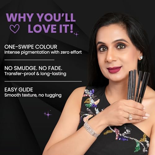 Image of Parul Garg Pencil Beauty Bold Define Shimmer Kajal | Smooth Glide for Eyelid & Lash Line | Long-Lasting, Smudge-Proof & a Dazzling Shine | Vegan & Cruelty-Free (Pankh)