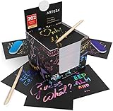 Mit 2 doppelseitigen Kratzstiften: Jeder Kratzstift hat eine Keilspitze und eine spitze Stiftspitze. Das Bastel-Set enthält auch einen Spitzer für die Stifte, damit Sie ununterbrochen zeichnen können.