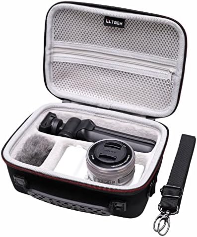 Hard Case for Sony Alpha ZV-E10 / ZV-1F / ZV-1 II Vlog Camera by LTGEM. Fits Vlogger Accessory Kit Tripod and Microphone - Travel Protective Carrying Storage Bag