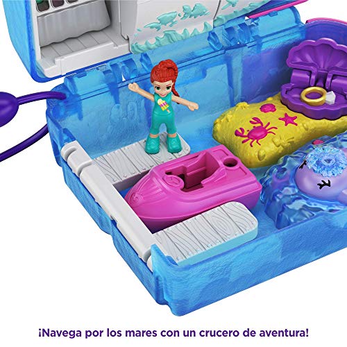 Polly Pocket Cofre Crucero Sweet Sails con muñecas y accesorios, juguete +4 años (Mattel GKJ49), Exclusivo en Amazon